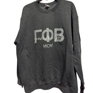 Gamma Phi Beta Sorority Mom Port & Company Fleece Crewneck Sweatshirt, XL